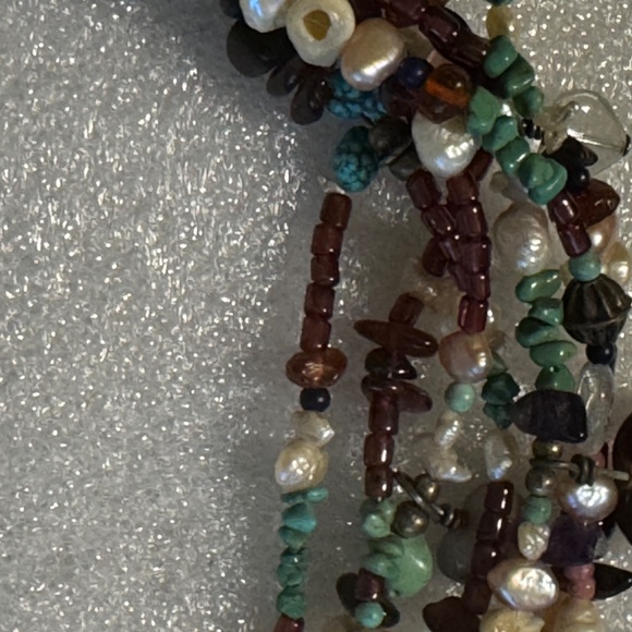 Judy Rosetta OOAK Necklace - Santa Domingo - Turquoise - Pearls - Picture 6 of 13